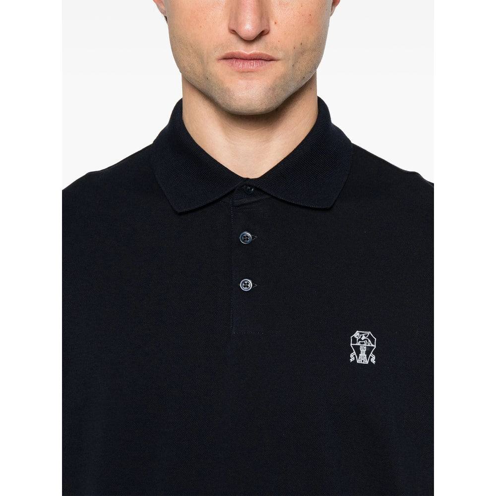 Brunello Cucinelli Blue Polo Shirts Men BRUNELLO CUCINELLI