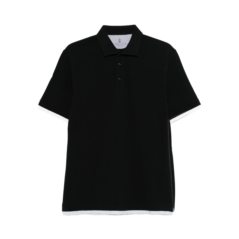 Brunello Cucinelli Black Polo Shirts Men BRUNELLO CUCINELLI