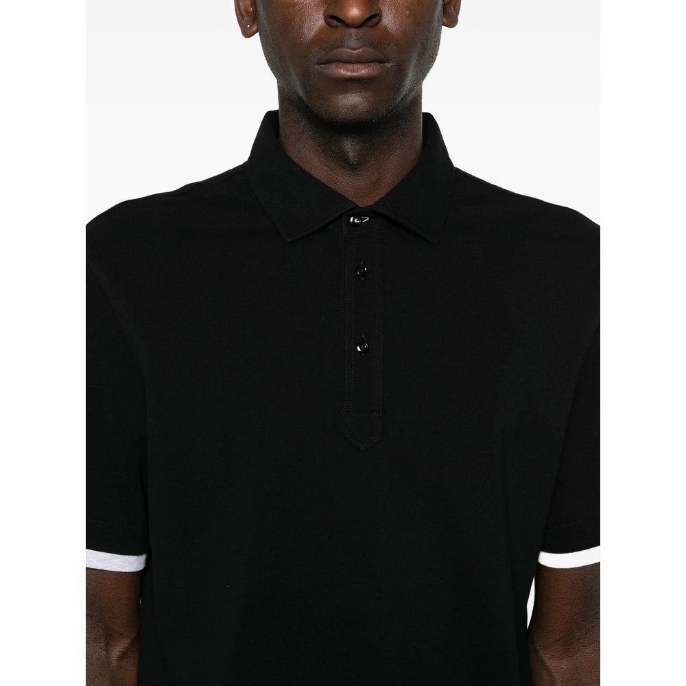 Brunello Cucinelli Black Polo Shirts Men BRUNELLO CUCINELLI