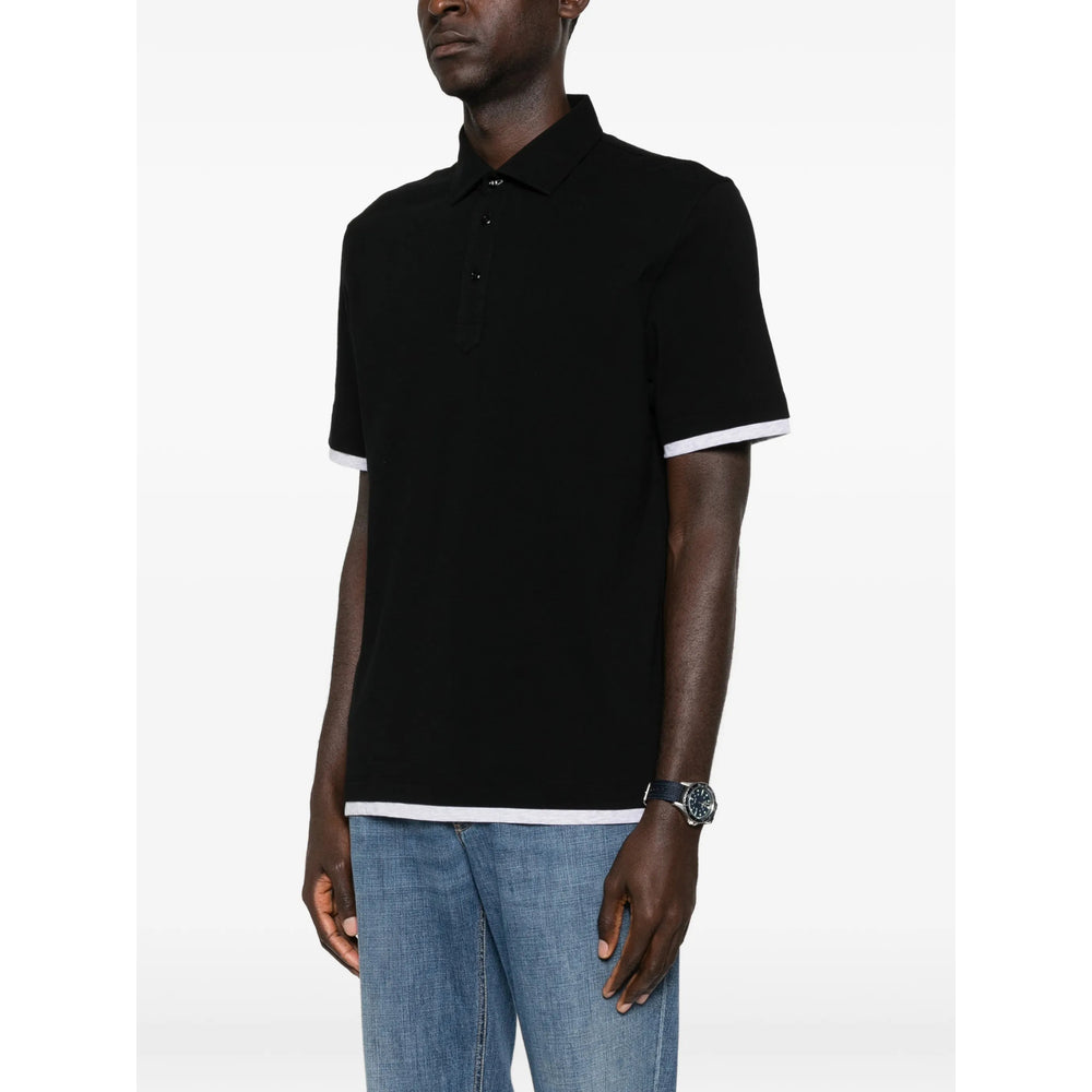Brunello Cucinelli Black Polo Shirts Men BRUNELLO CUCINELLI