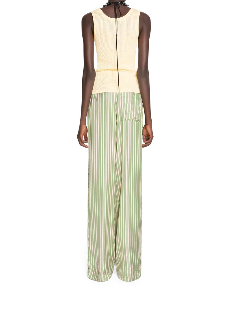 Dries Van Noten Women Wide-Leg Cupro Trousers With A Wrinkled Effect DRIES VAN NOTEN