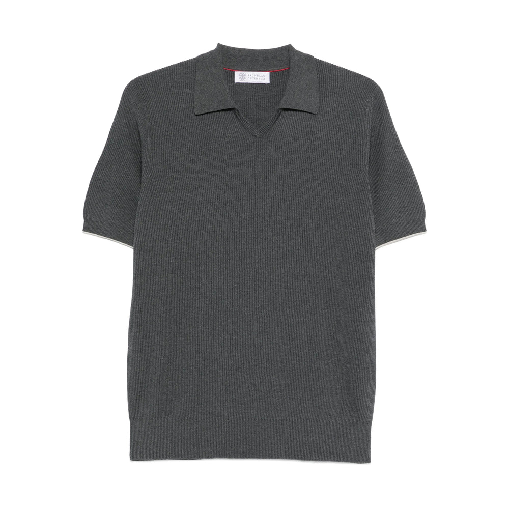 Brunello Cucinelli Grey T-Shirts & Vests - T-Shirts Men BRUNELLO CUCINELLI