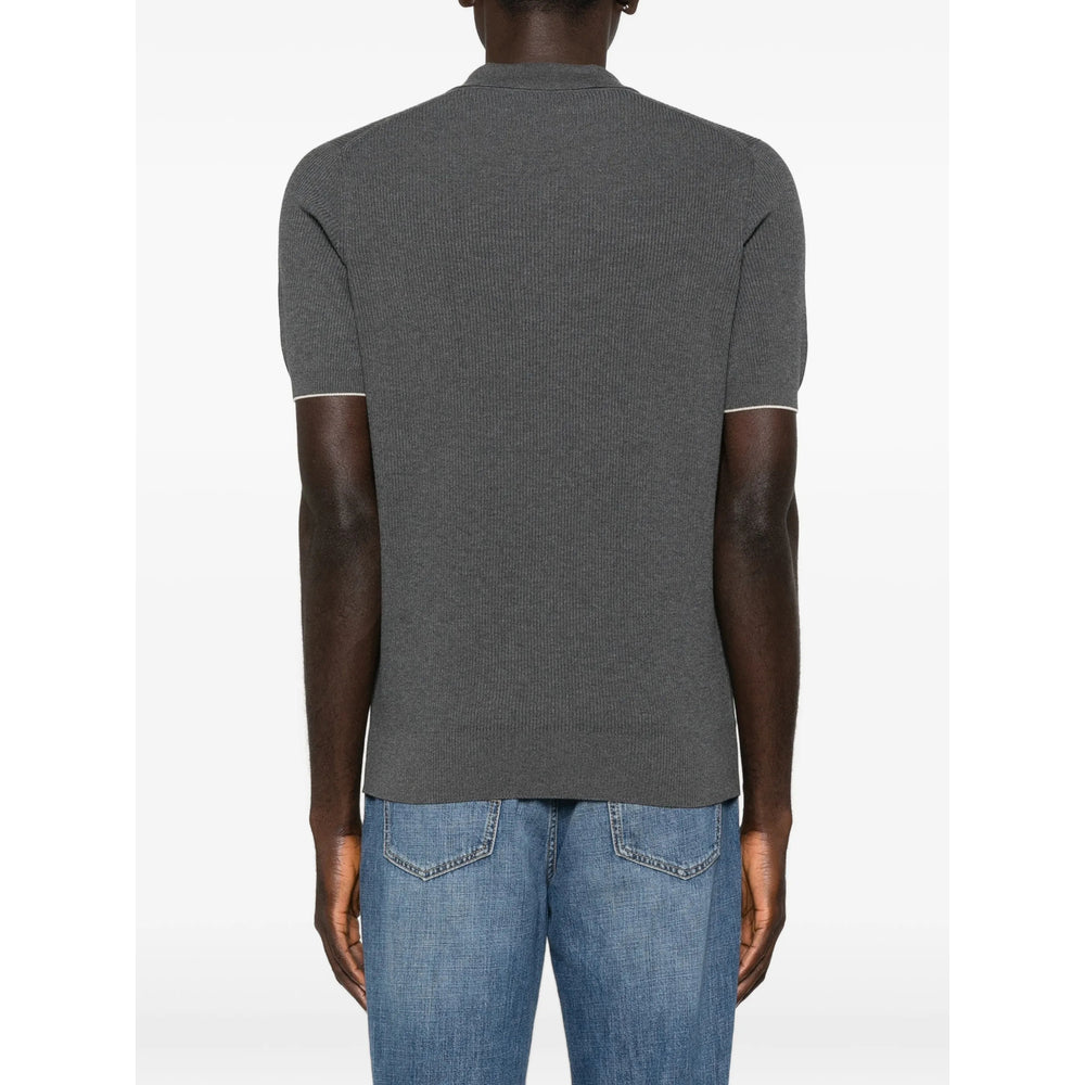 Brunello Cucinelli Grey T-Shirts & Vests - T-Shirts Men BRUNELLO CUCINELLI