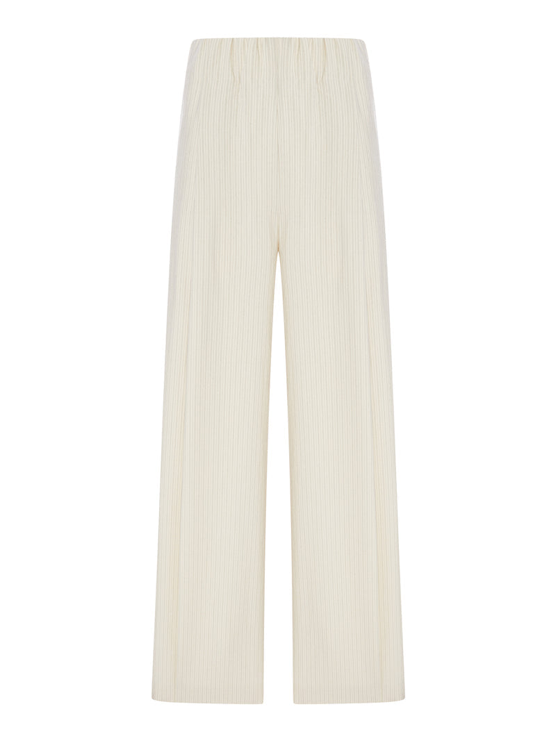 Dries Van Noten Women Wide-Leg Cotton Trousers With Striped Pattern DRIES VAN NOTEN