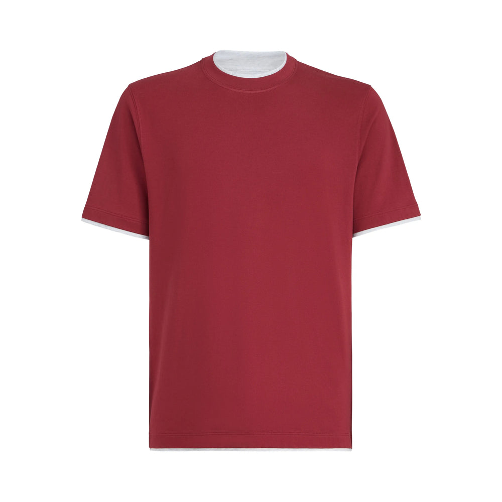 Brunello Cucinelli Red T-Shirts & Vests - T-Shirts Men BRUNELLO CUCINELLI