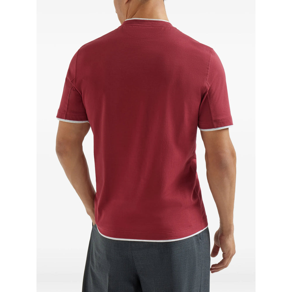 Brunello Cucinelli Red T-Shirts & Vests - T-Shirts Men BRUNELLO CUCINELLI