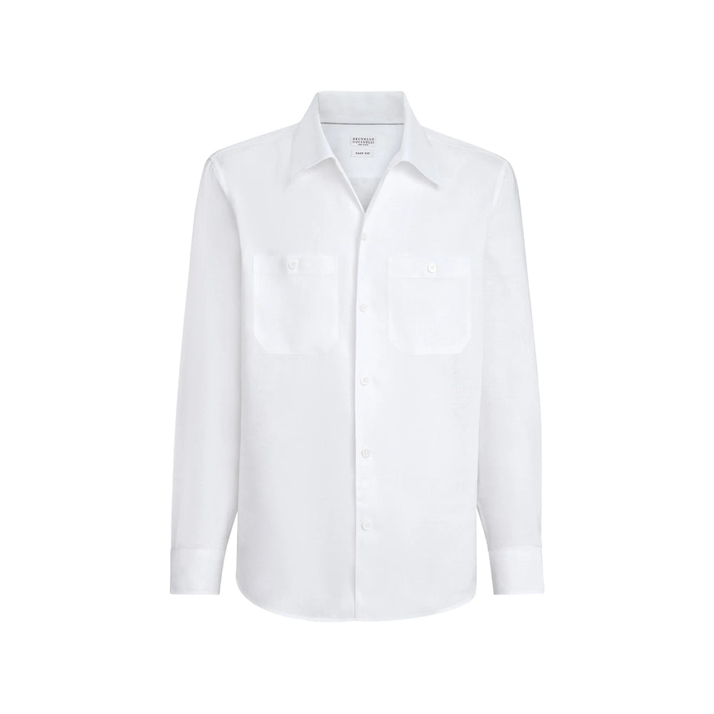 Brunello Cucinelli White Shirts Men BRUNELLO CUCINELLI