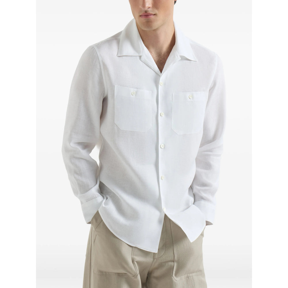 Brunello Cucinelli White Shirts Men BRUNELLO CUCINELLI