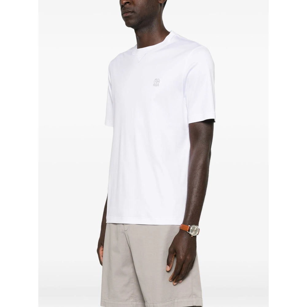 Brunello Cucinelli White T-Shirts & Vests - T-Shirts Men BRUNELLO CUCINELLI