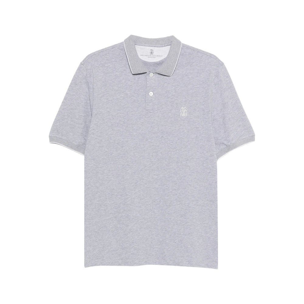 Brunello Cucinelli Grey Polo Shirts Men BRUNELLO CUCINELLI