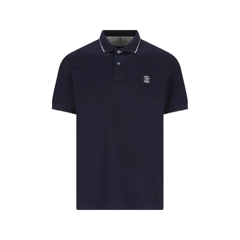 Brunello Cucinelli Blue Polo Shirts Men BRUNELLO CUCINELLI