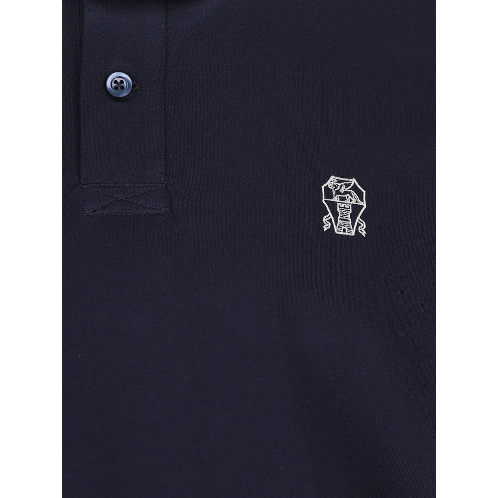 Brunello Cucinelli Blue Polo Shirts Men BRUNELLO CUCINELLI