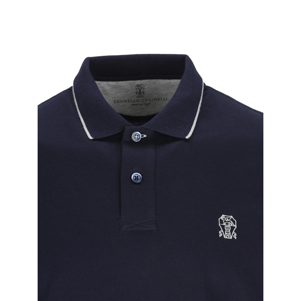 Brunello Cucinelli Blue Polo Shirts Men BRUNELLO CUCINELLI