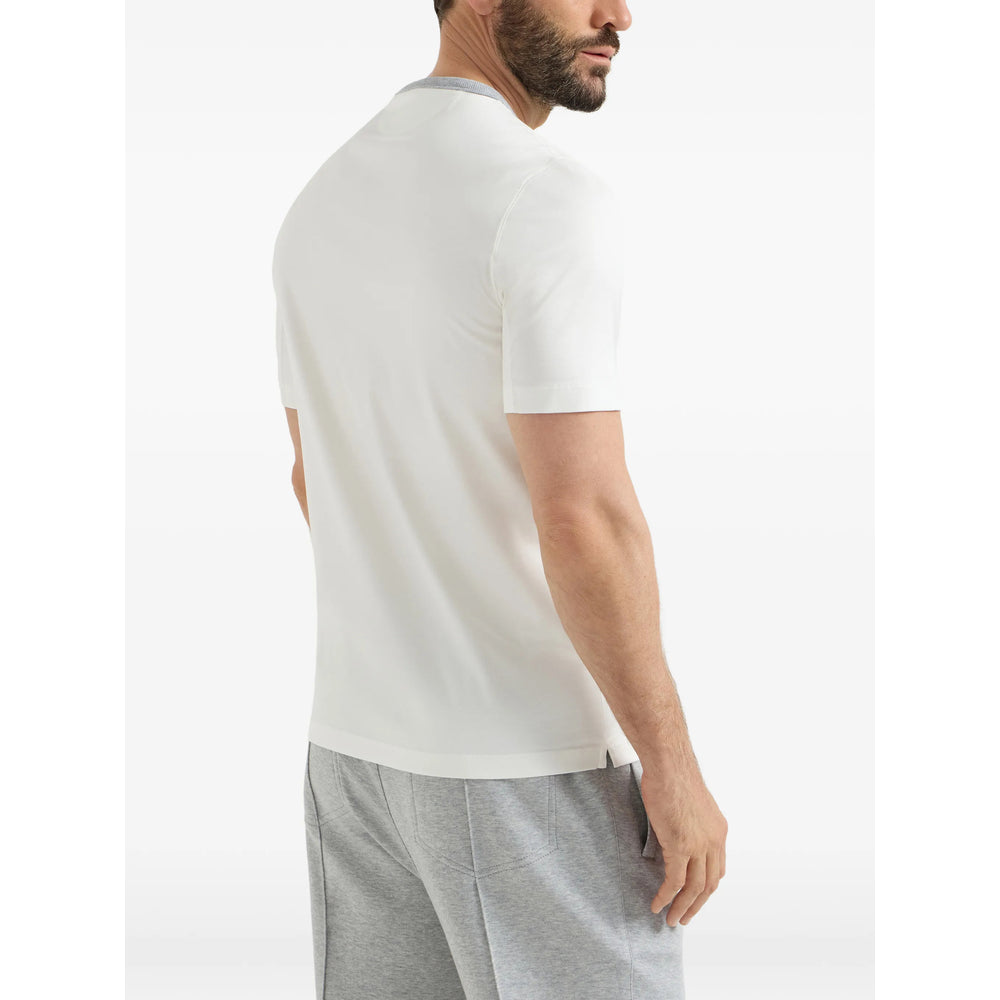 Brunello Cucinelli White T-Shirts & Vests - T-Shirts Men BRUNELLO CUCINELLI