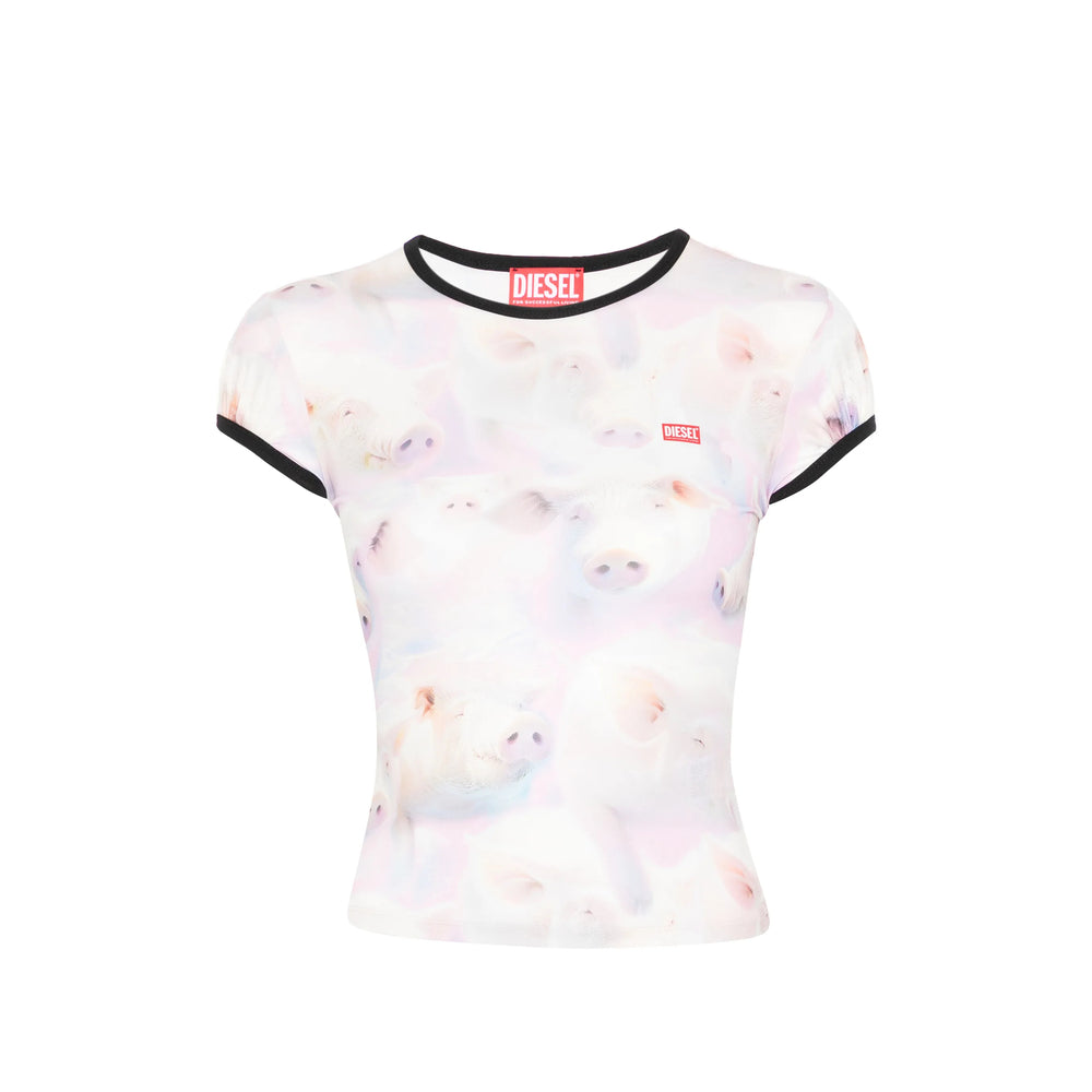 Diesel White Tops - T-Shirts & Jerseys Women DIESEL