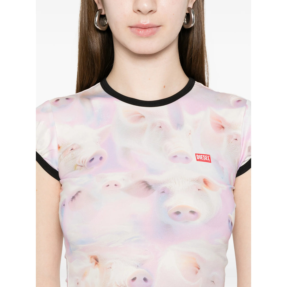 Diesel White Tops - T-Shirts & Jerseys Women DIESEL