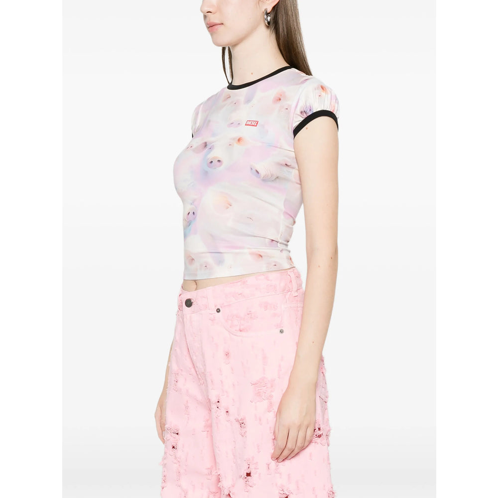 Diesel White Tops - T-Shirts & Jerseys Women DIESEL