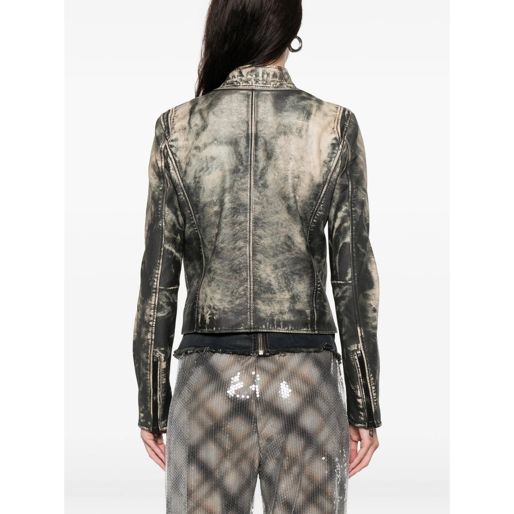 Diesel Neutrals Jackets - Leather Jackets Women DIESEL