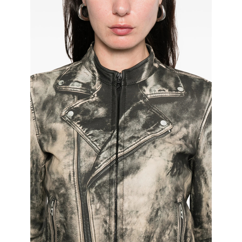 Diesel Neutrals Jackets - Leather Jackets Women DIESEL