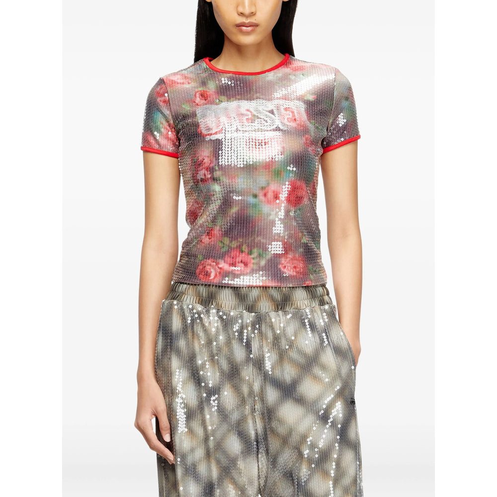 Diesel Brown Tops - T-Shirts & Jerseys Women DIESEL