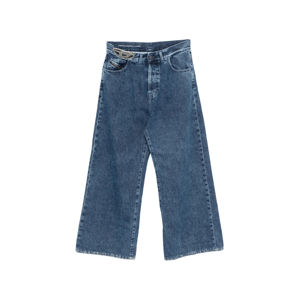 Diesel Blue Denim - Wide-Leg Jeans Women DIESEL