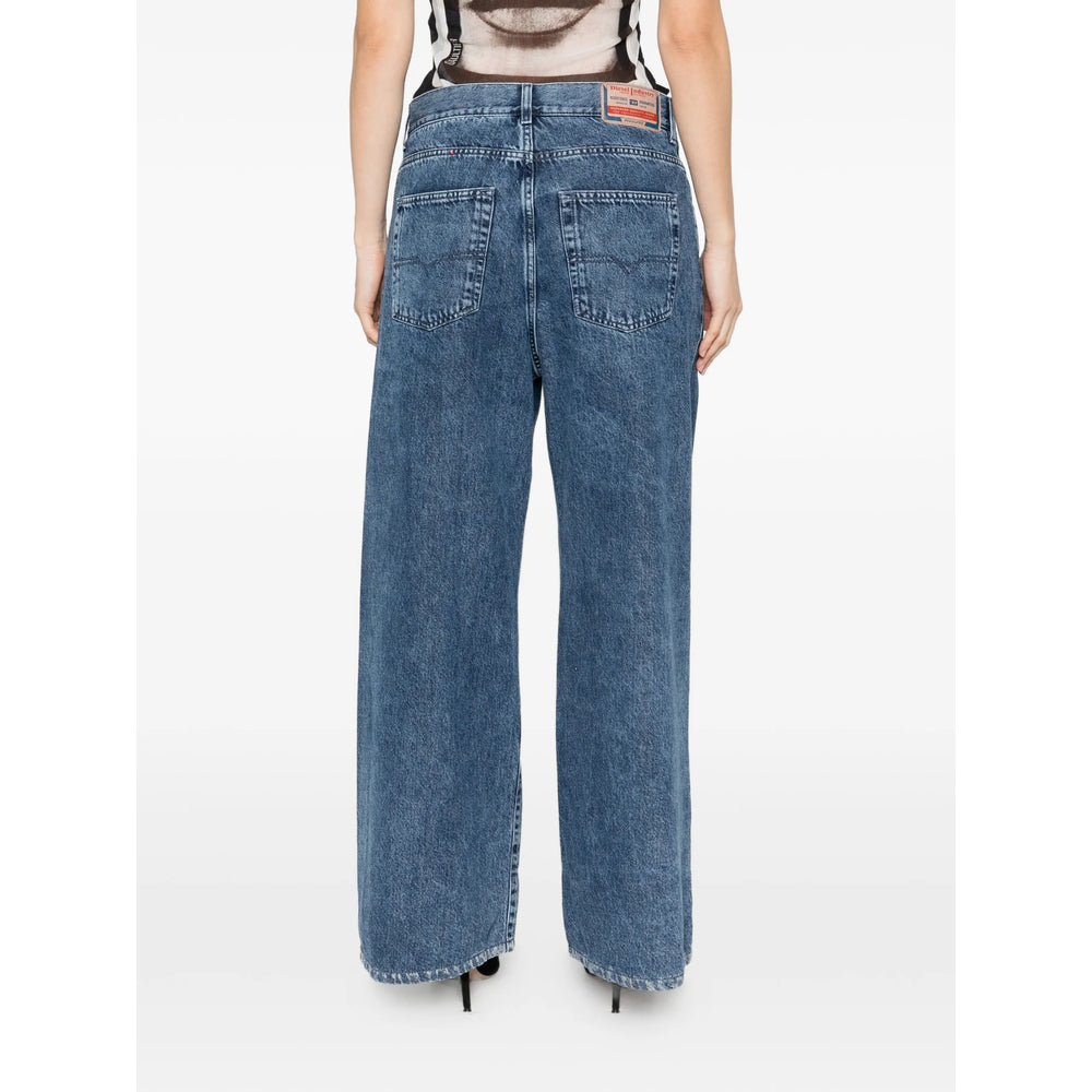 Diesel Blue Denim - Wide-Leg Jeans Women DIESEL