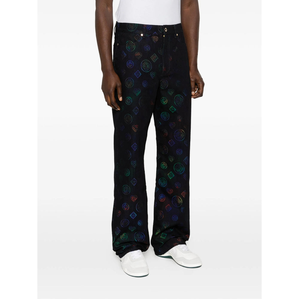 Casablanca Black Denim - Regular & Straight-Leg Jeans Men CASABLANCA