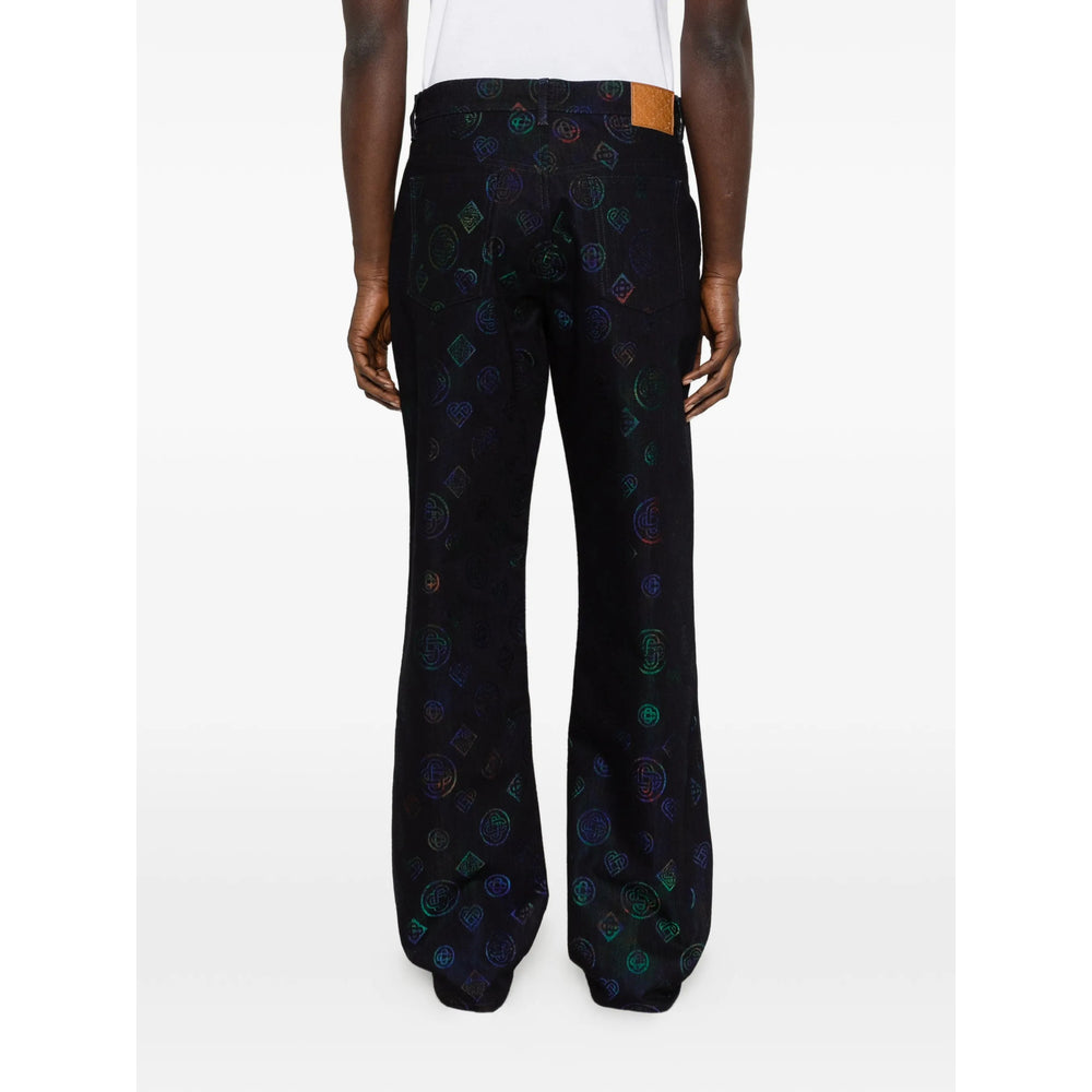 Casablanca Black Denim - Regular & Straight-Leg Jeans Men CASABLANCA