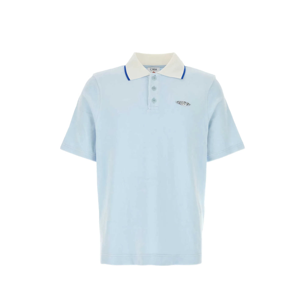 Casablanca Blue Polo Shirts Men CASABLANCA