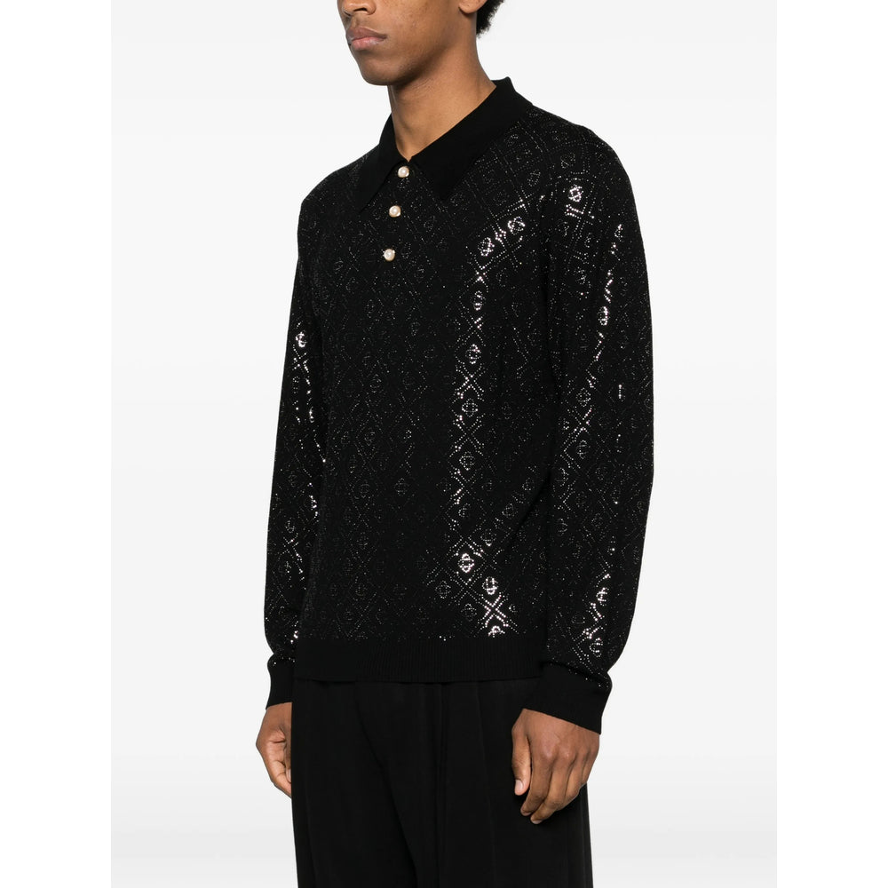Casablanca Black Polo Shirts Men CASABLANCA