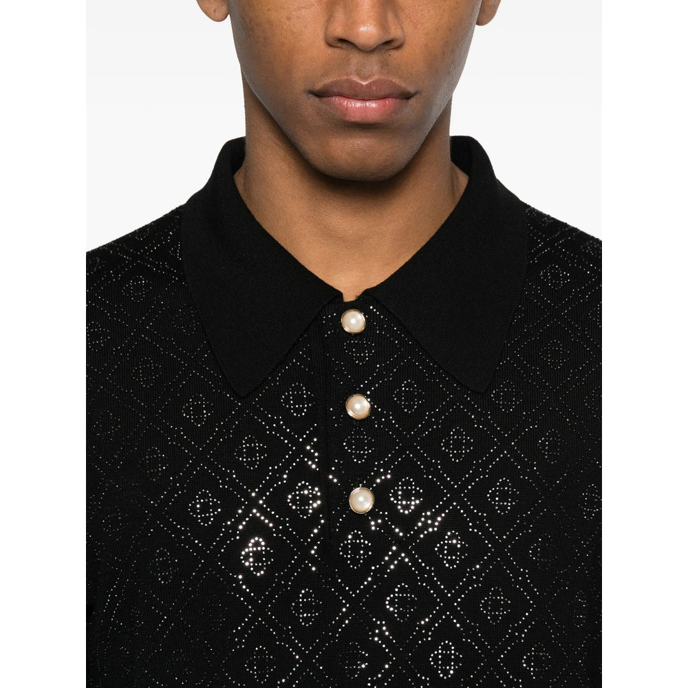 Casablanca Black Polo Shirts Men CASABLANCA