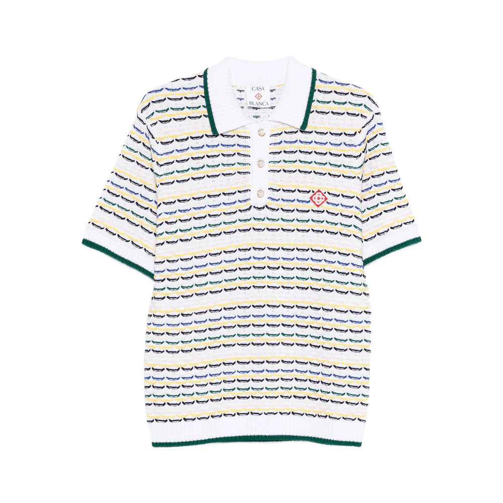 Casablanca White Polo Shirts Men CASABLANCA