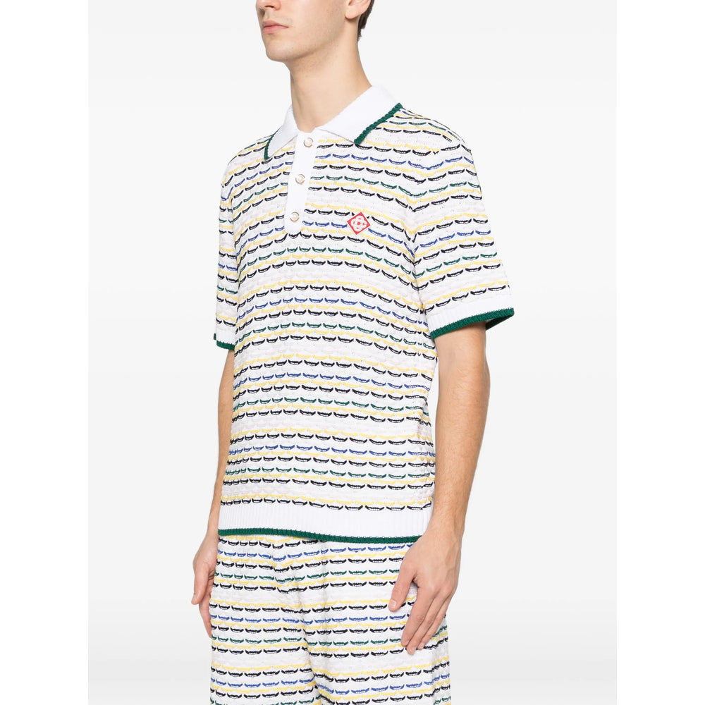 Casablanca White Polo Shirts Men CASABLANCA