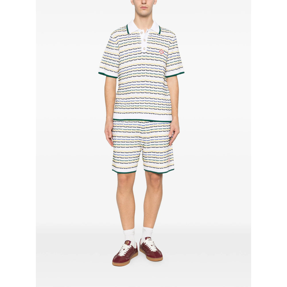 Casablanca White Polo Shirts Men CASABLANCA