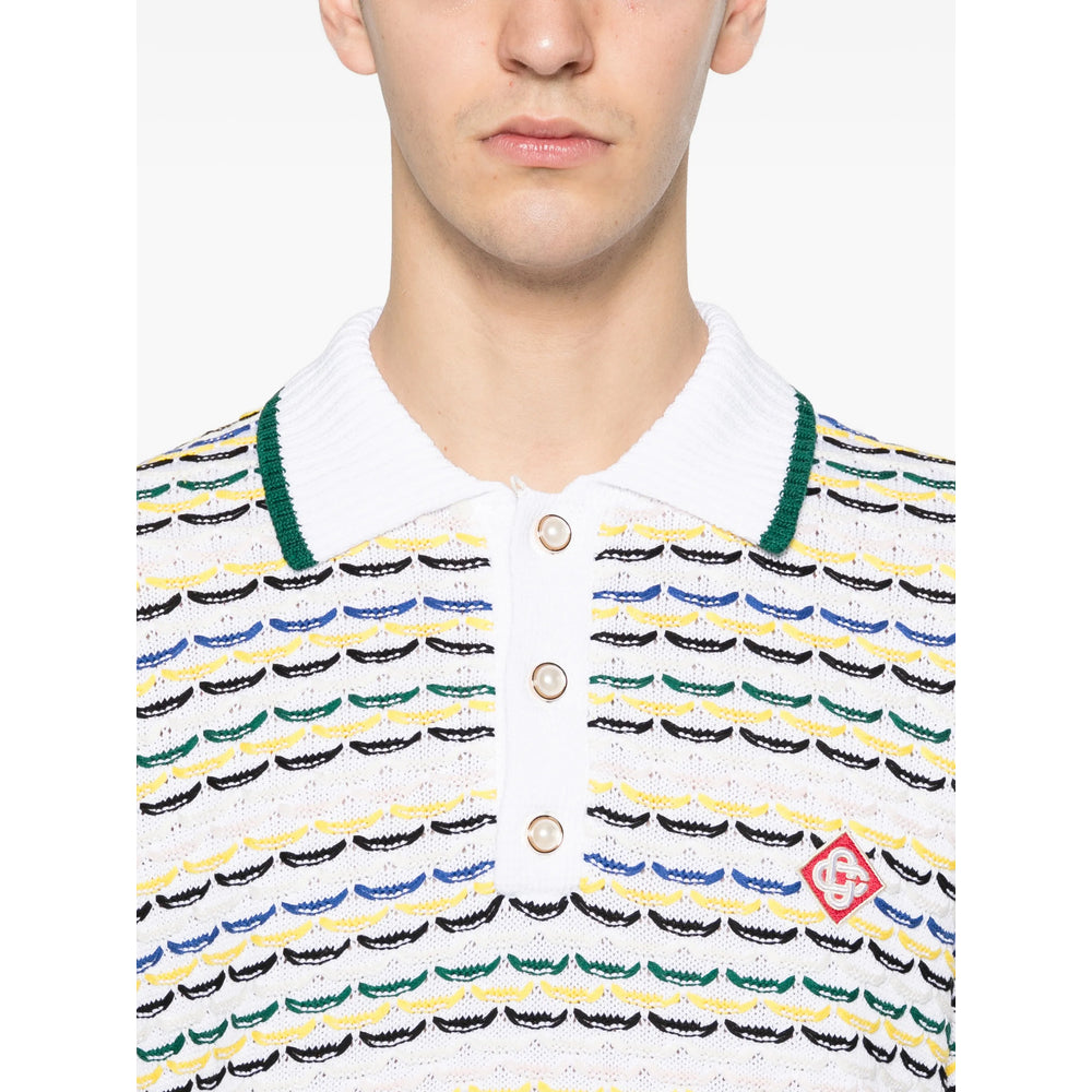 Casablanca White Polo Shirts Men CASABLANCA