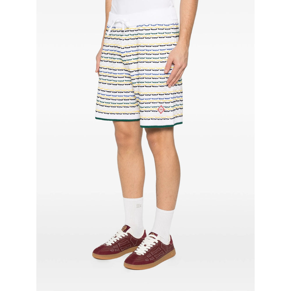 Casablanca White Shorts - Bermuda Shorts Men CASABLANCA