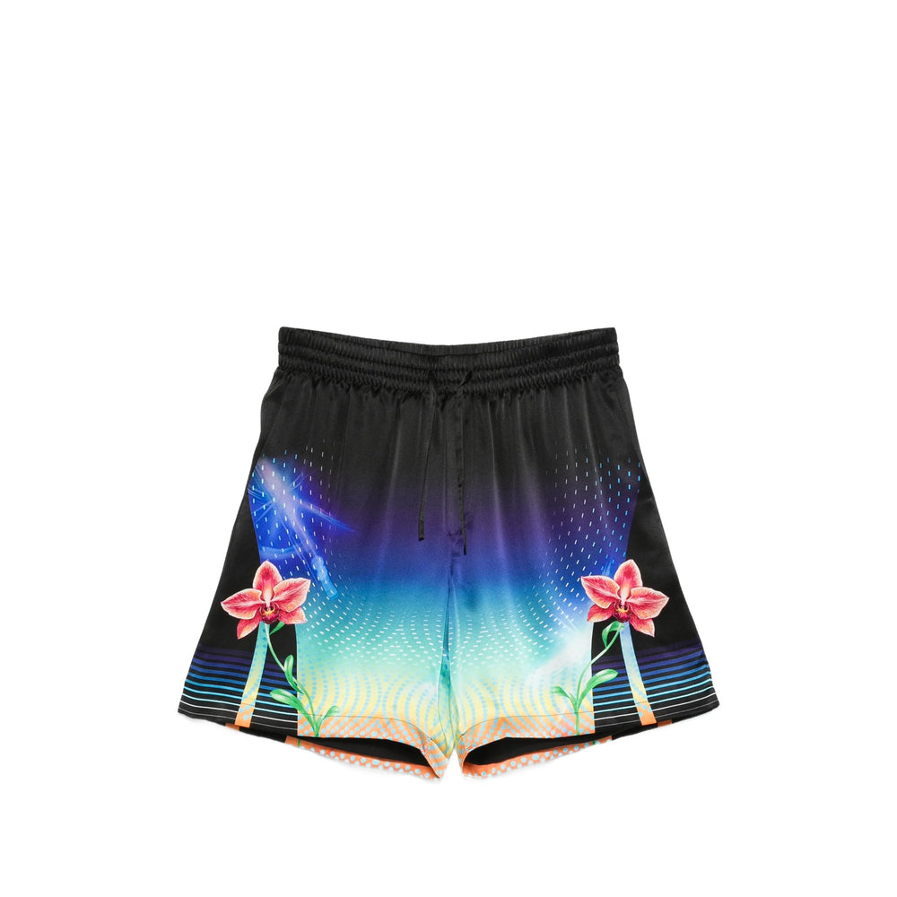 Casablanca Black Shorts - Track & Running Shorts Men CASABLANCA
