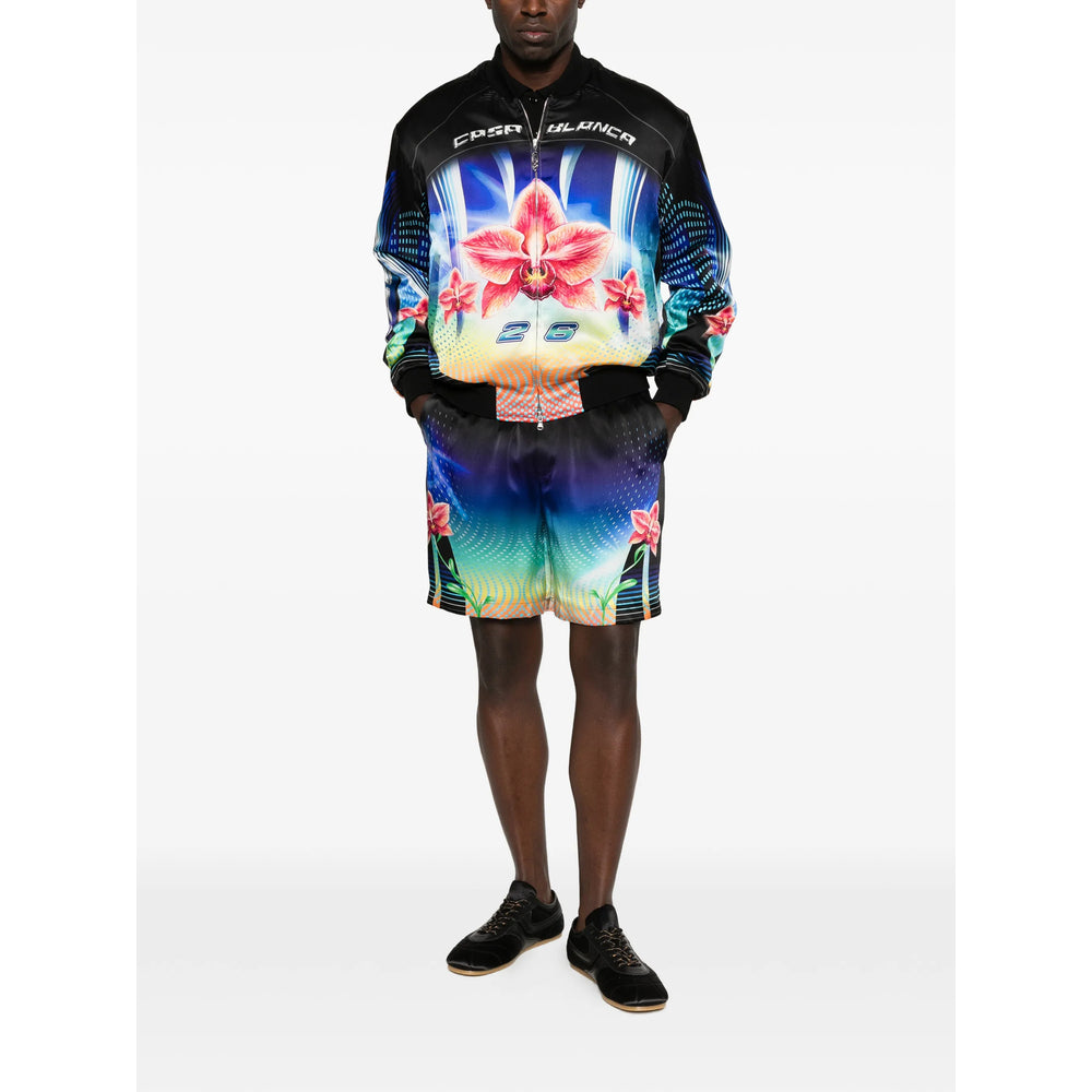 Casablanca Black Shorts - Track & Running Shorts Men CASABLANCA