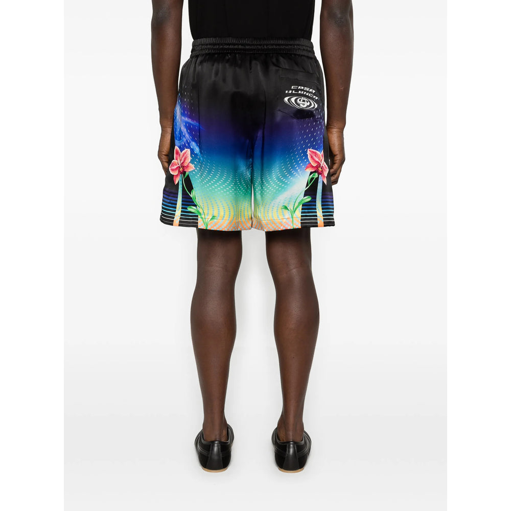 Casablanca Black Shorts - Track & Running Shorts Men CASABLANCA