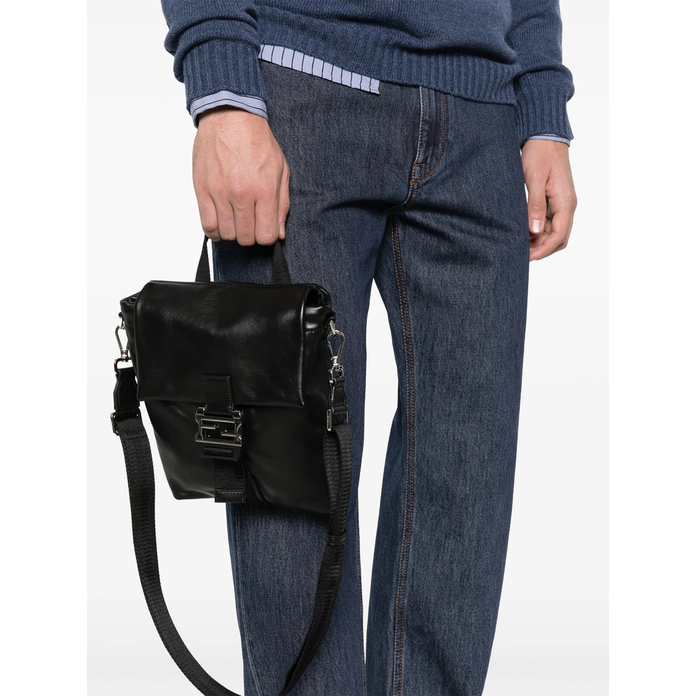 Fendi Black Shoulder Bags Men FENDI