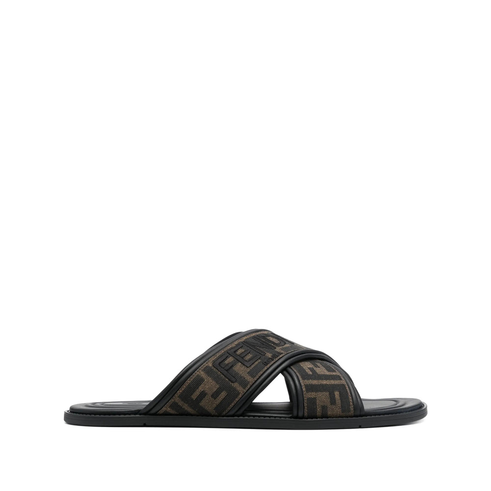 Fendi Black Flip-Flops & Slides Men FENDI