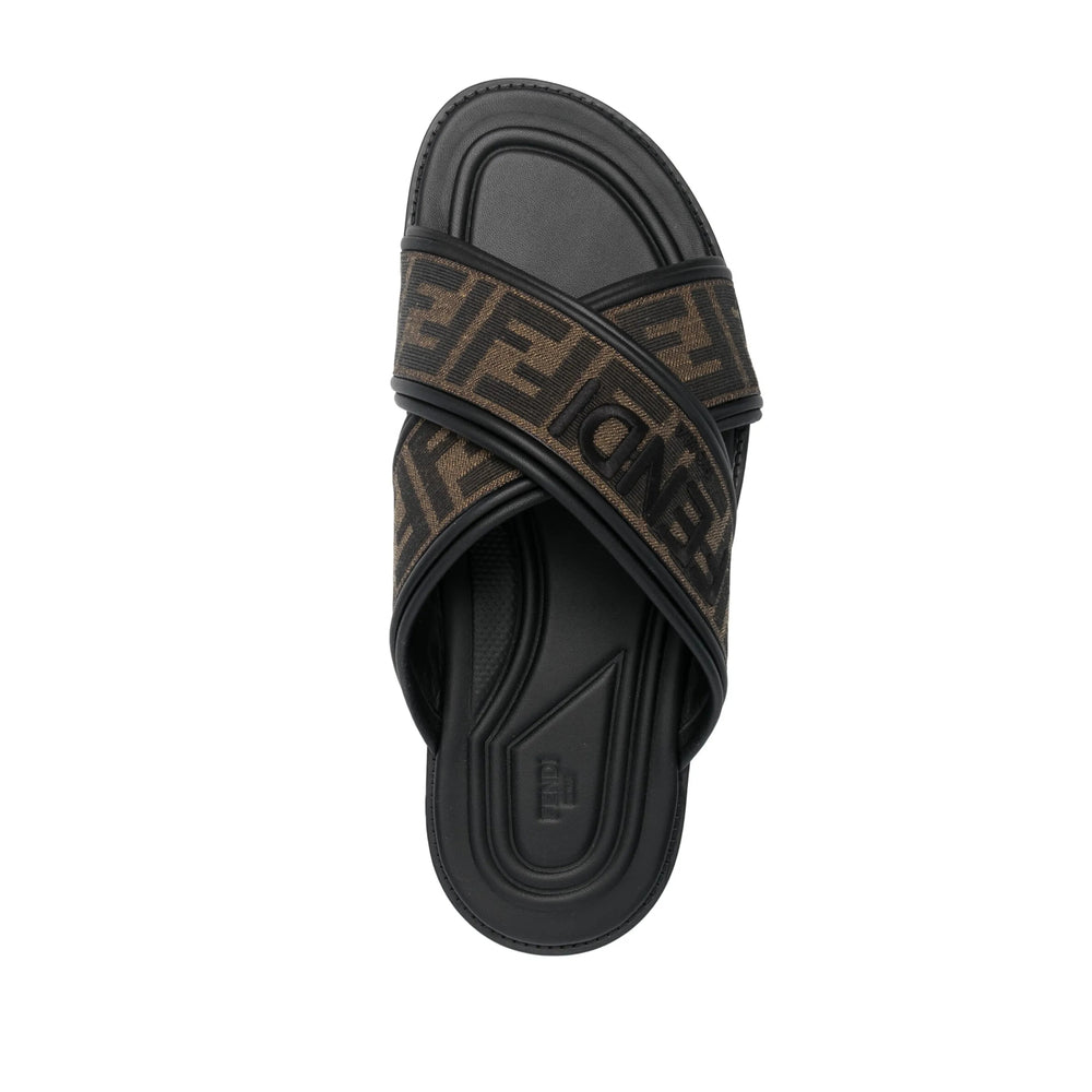 Fendi Black Flip-Flops & Slides Men FENDI