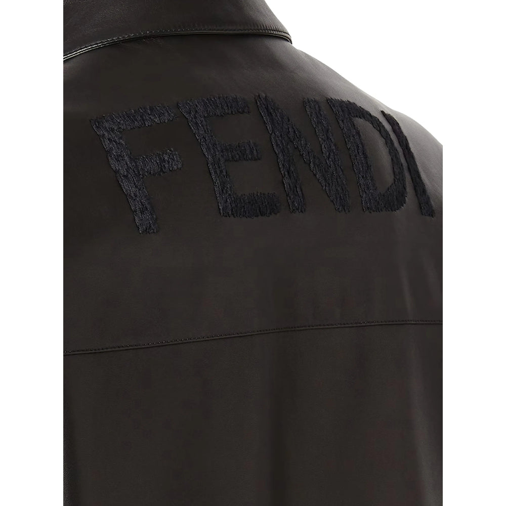 Fendi Black Jackets - Leather Jackets Men