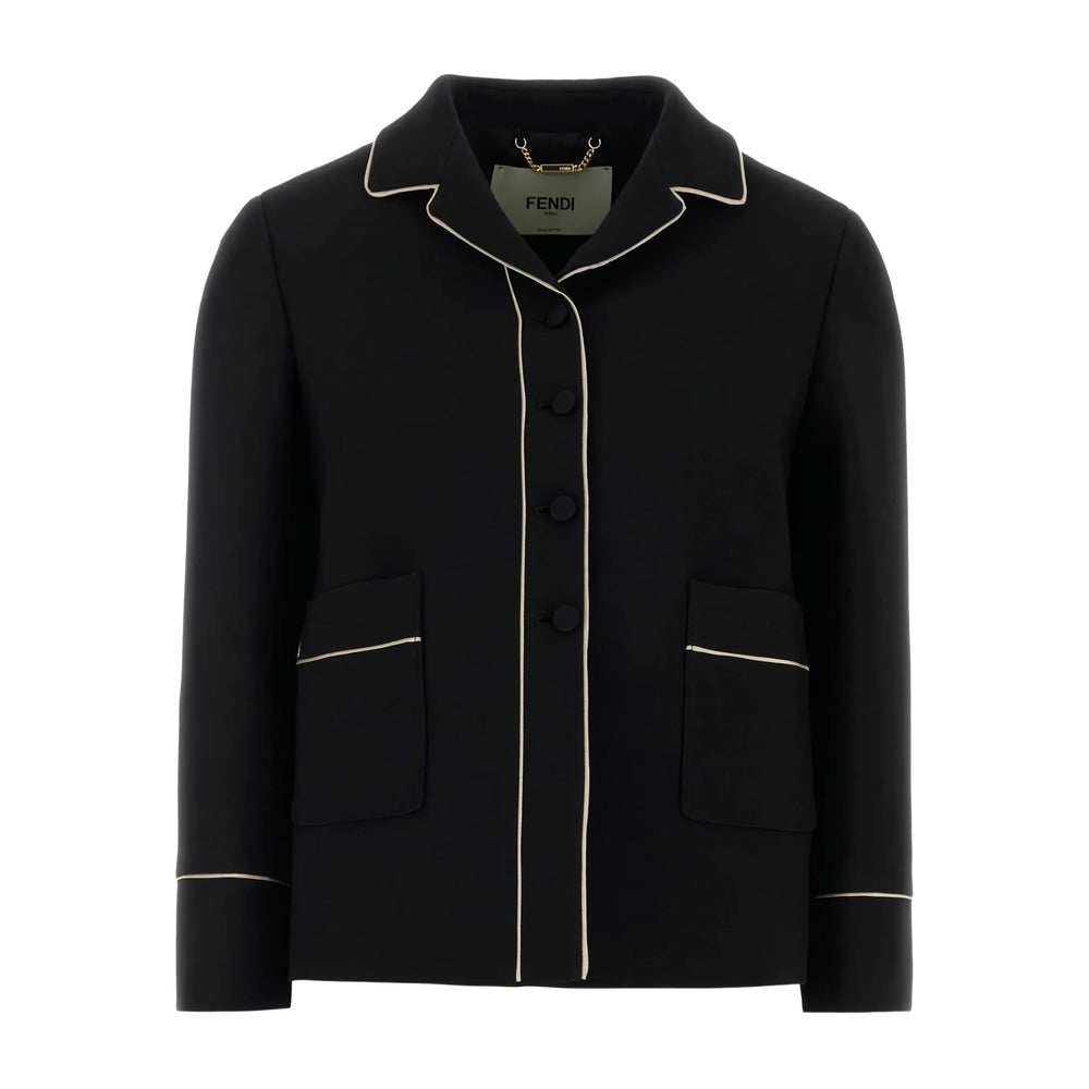Fendi Black Jackets - Blazers Women FENDI
