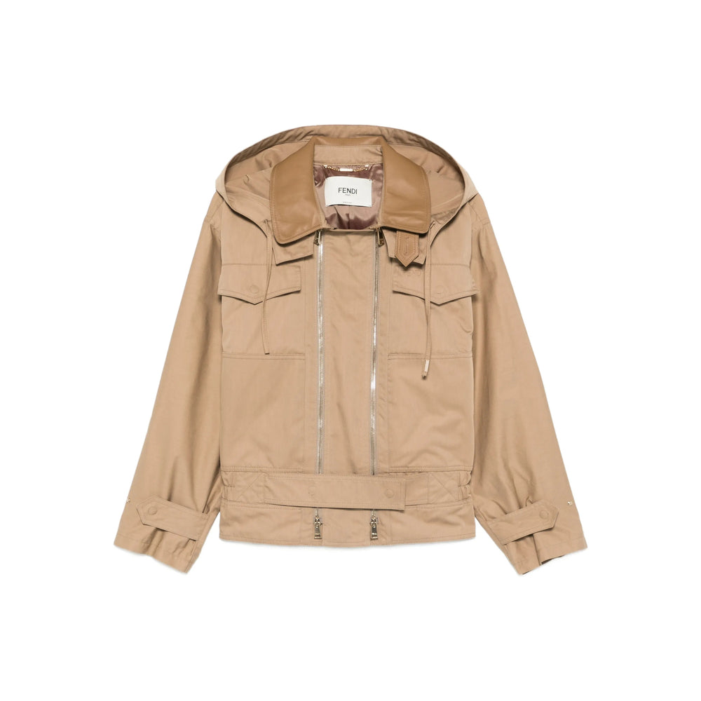 Fendi Neutrals Jackets - Bomber Jackets Women FENDI