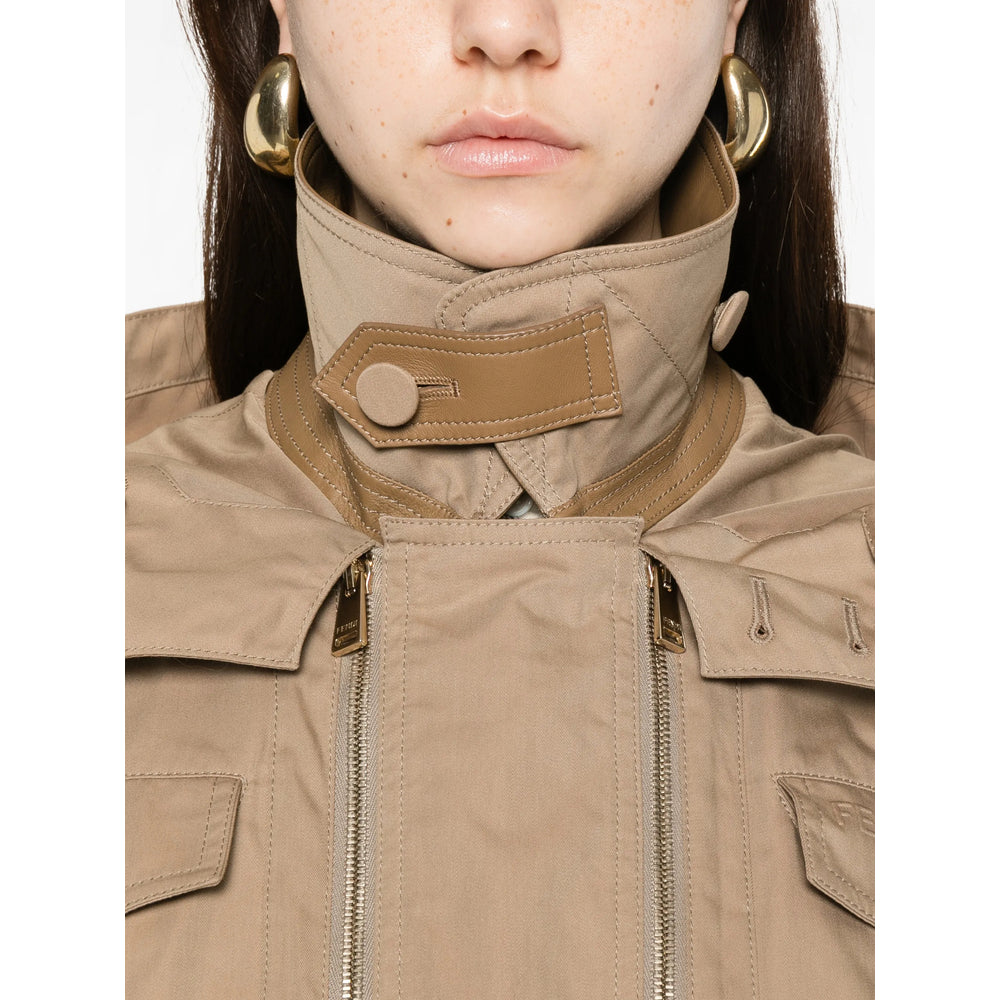 Fendi Neutrals Jackets - Bomber Jackets Women FENDI