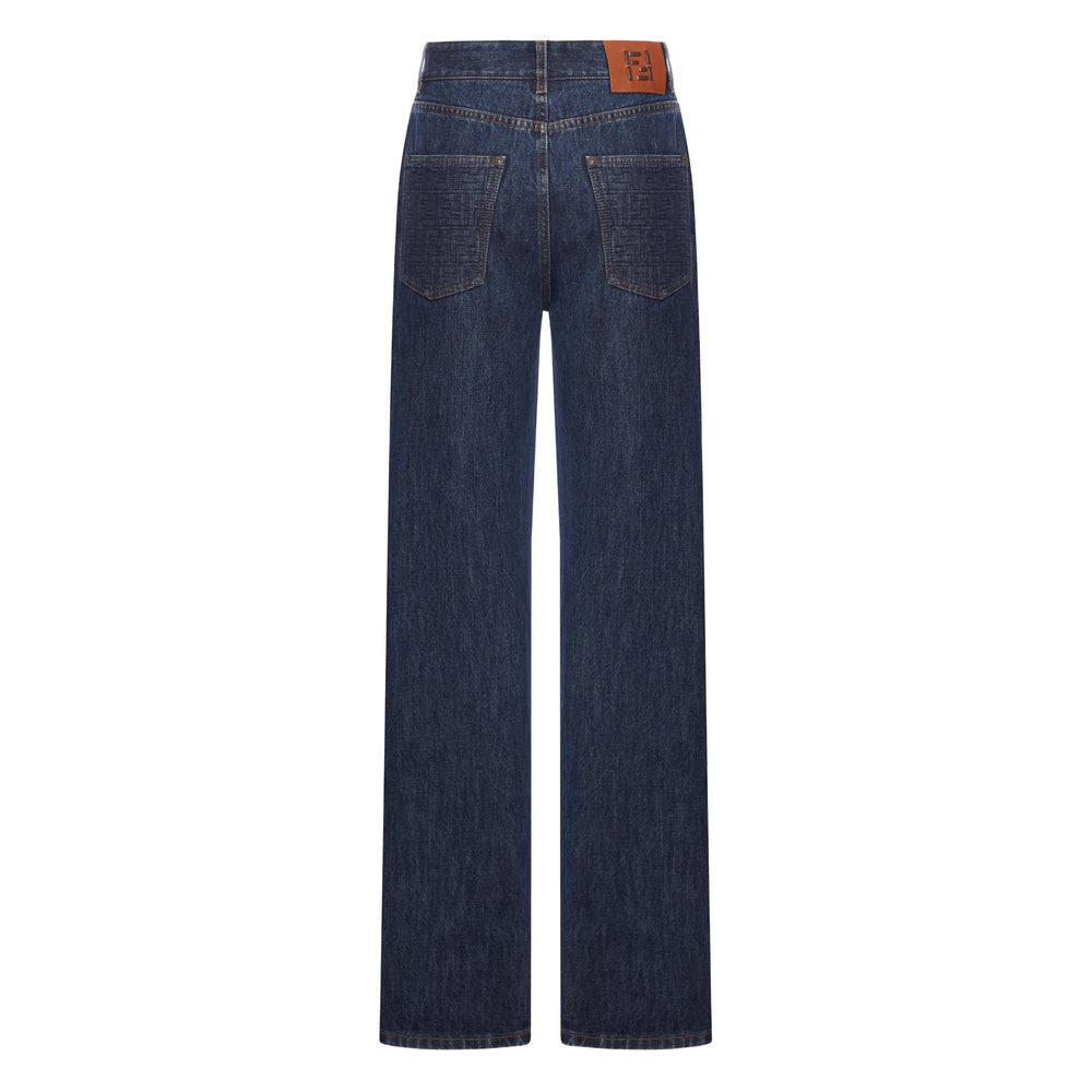 Fendi Blue Denim - Wide-Leg Jeans Women