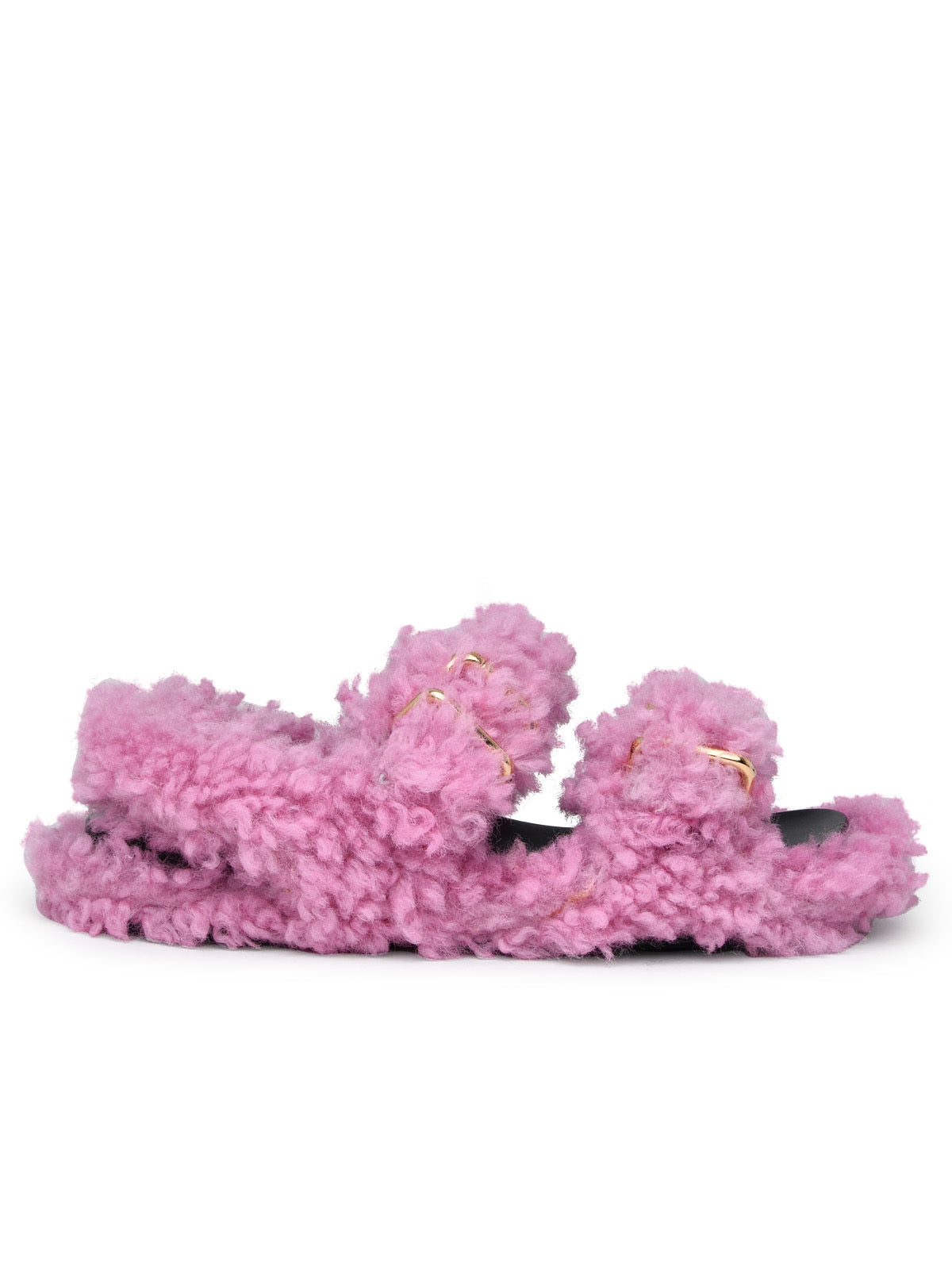 Marni Woman Pink Sheepskin Fussbett Sandals