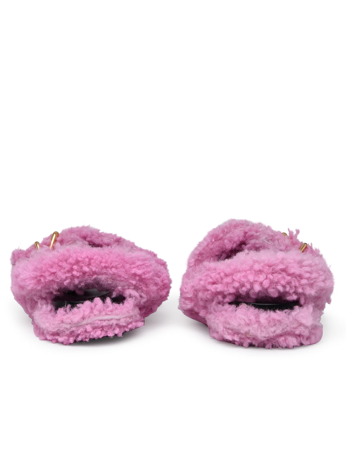 Marni Woman Pink Sheepskin Fussbett Sandals