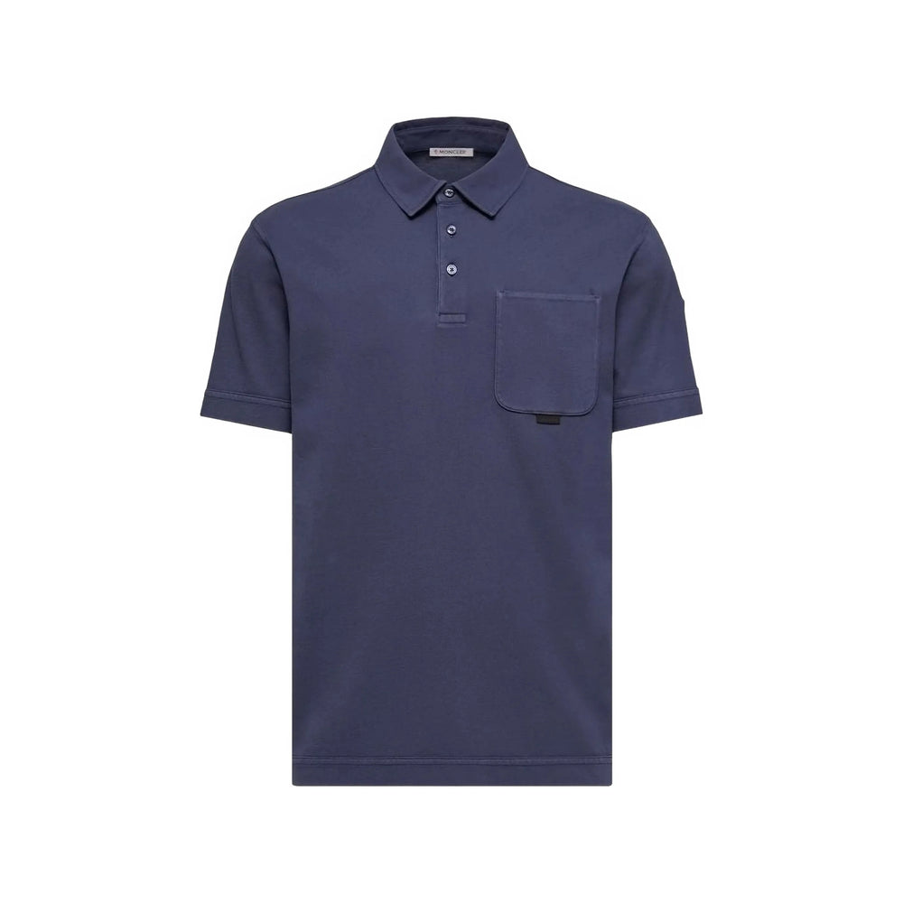 Moncler Blue Polo Shirts Men